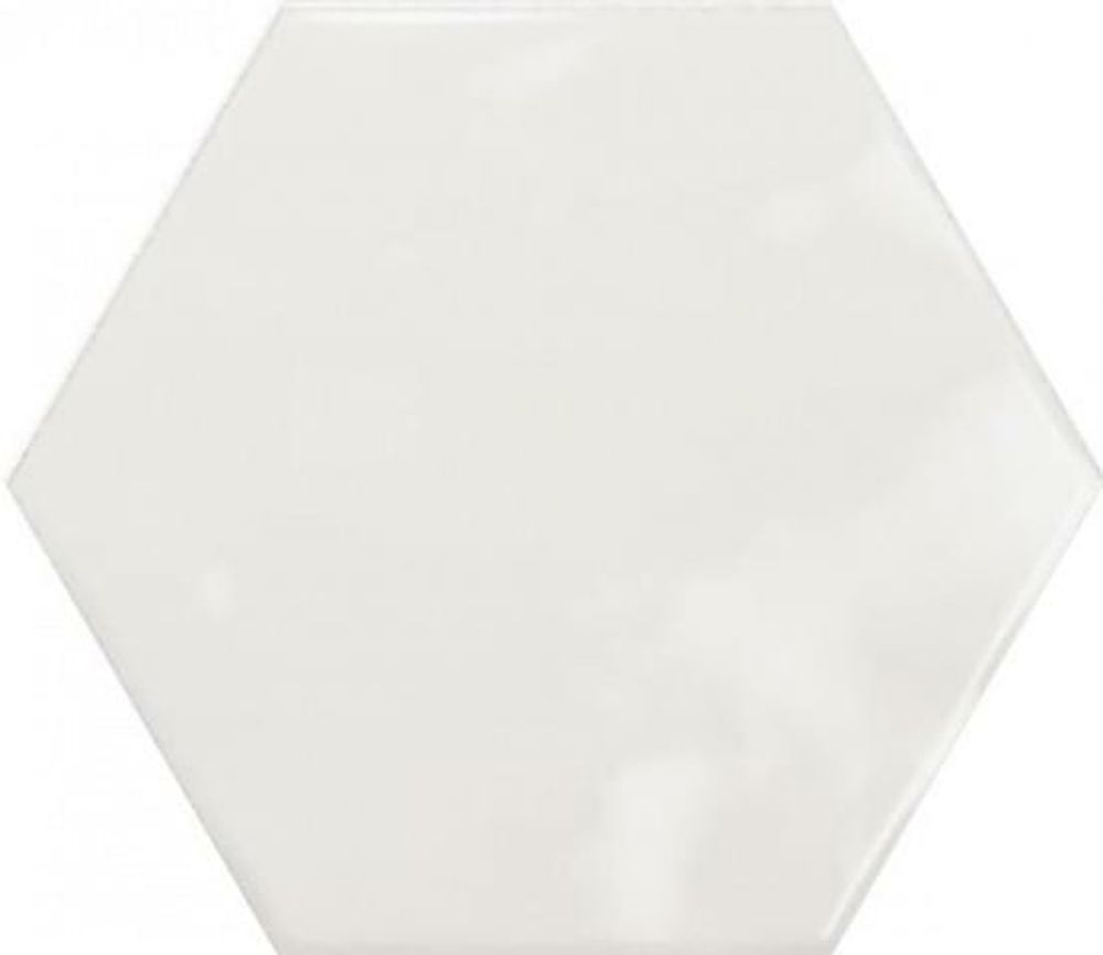 Ribesalbes Geometry Hex White Glossy 15x17.3