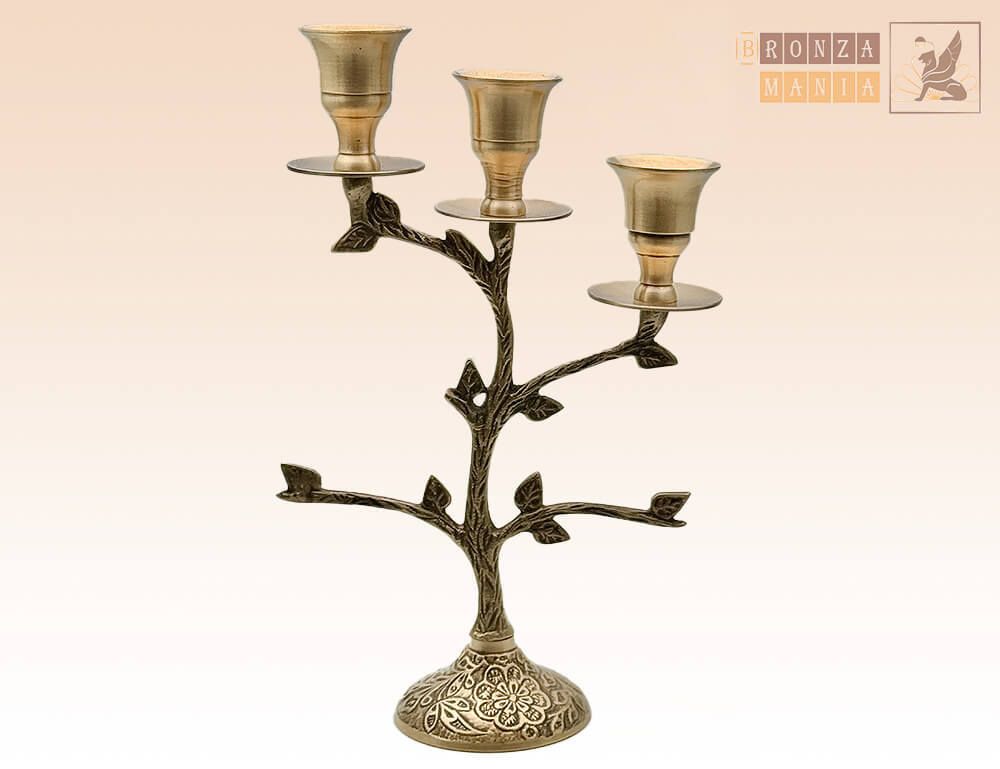 подсвечник на 3 свечи Дерево