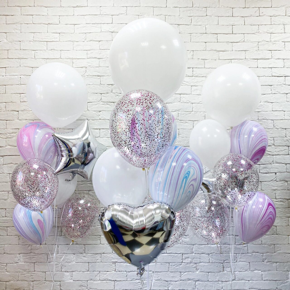 Композиция из воздушных шаров "Агаты"