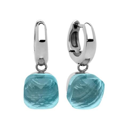 Серьги Qudo Firenze aquamarine 300150 BL/S цвет голубой, cеребряный