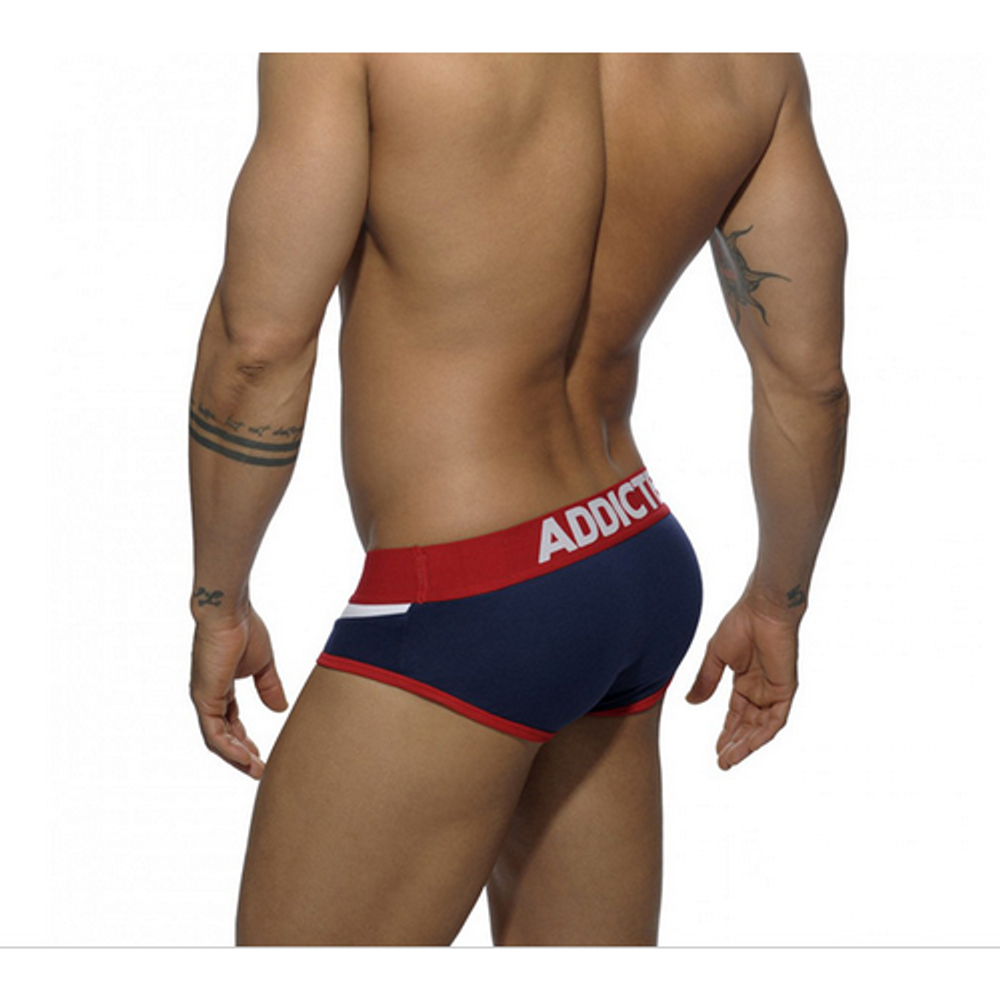 Мужские трусы брифы сине-белые ADDICTED Arrow Brief Navy-White