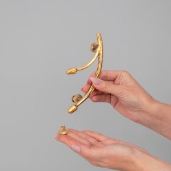 Ручка мебельная скоба Орхидея левая Айвори