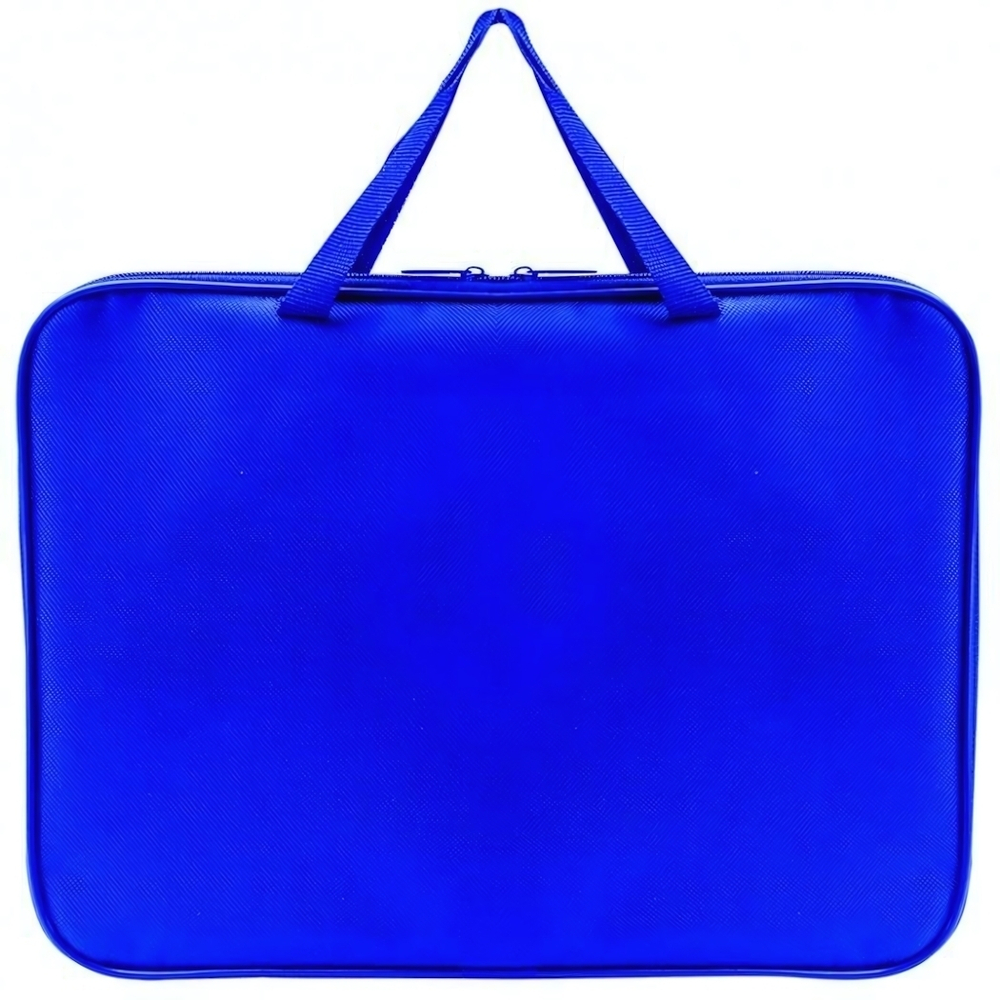 Папка офисная А4 цветная, ткань, 350/275/20 синяя (Пчелка)