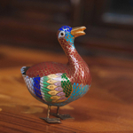 Фигурка уточки в технике клуазоне (перегородчатая эмаль)