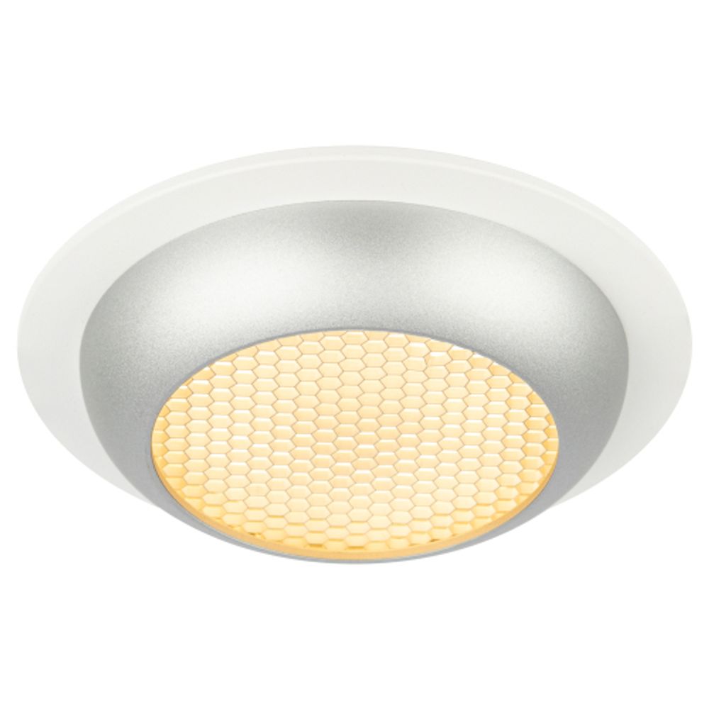 Встраиваемый светильник под лампу GX53 ЭРА KL111 WH/SL белый/серебро матовый | Встраиваемые светильники Для ламп GX53