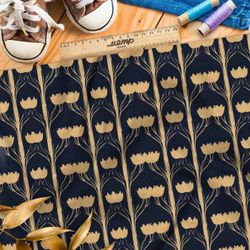 Ткань премиум сатин цветочный орнамент