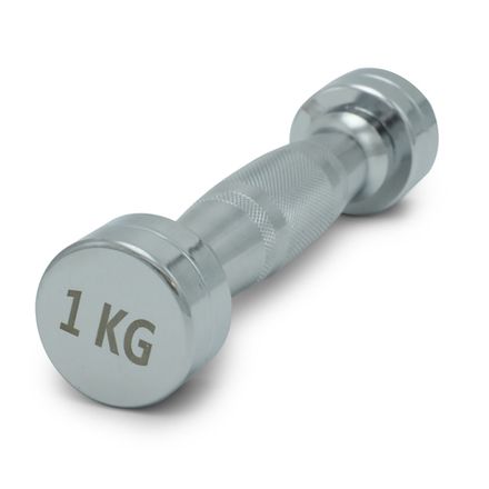 Гантель UNIX Fit PRO круглая хромированная 1 кг, 2 шт.