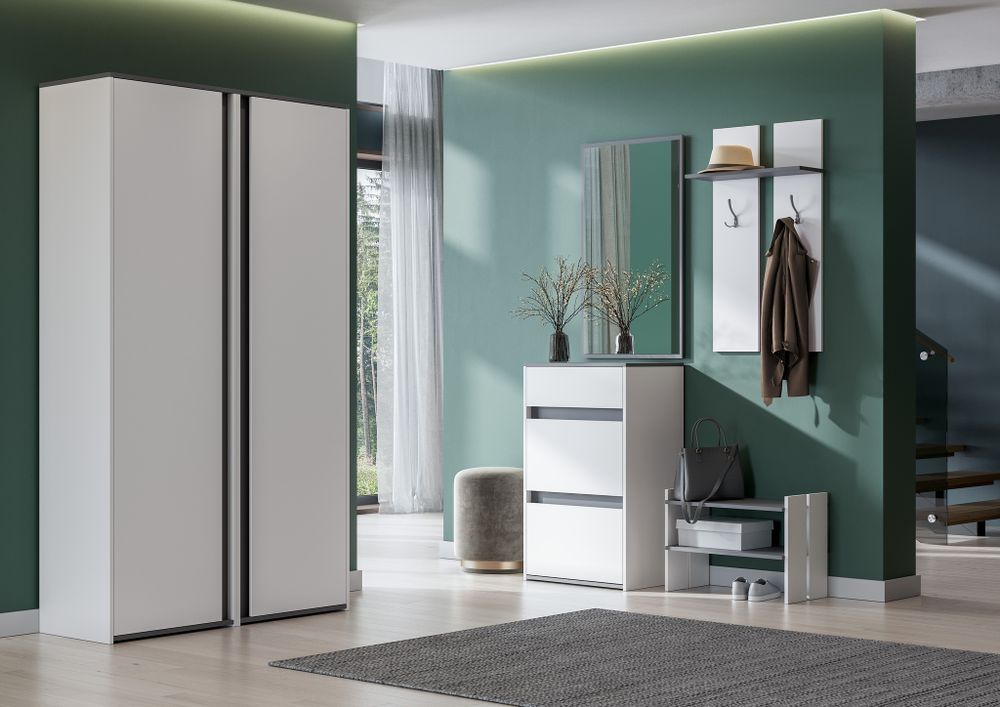 ЛИНДА-2: шкаф Белый/графит