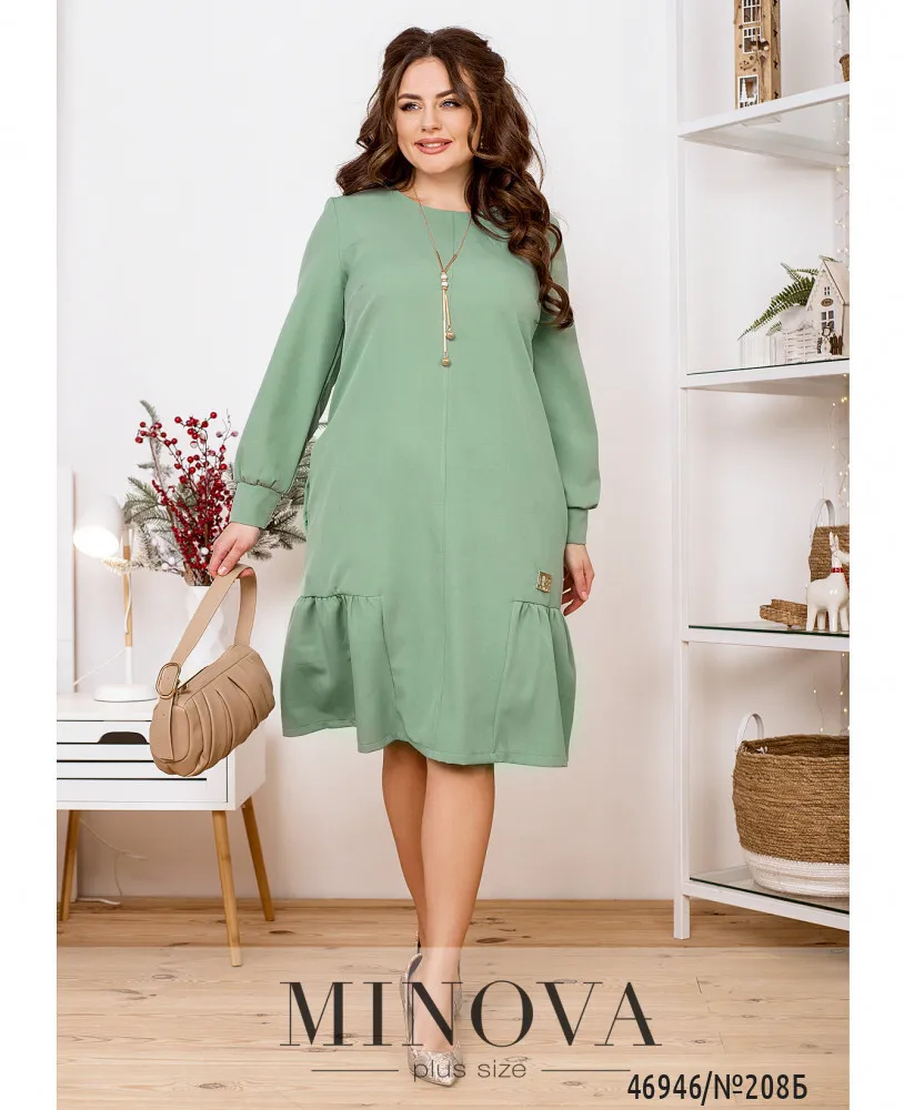 Платье 208Б-оливка Minova
