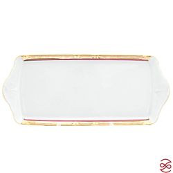 Поднос Thun Констанция Рубин Золотой орнамент 39см