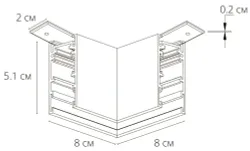 Коннектор угловой для магнитного шинопровода Arte Lamp