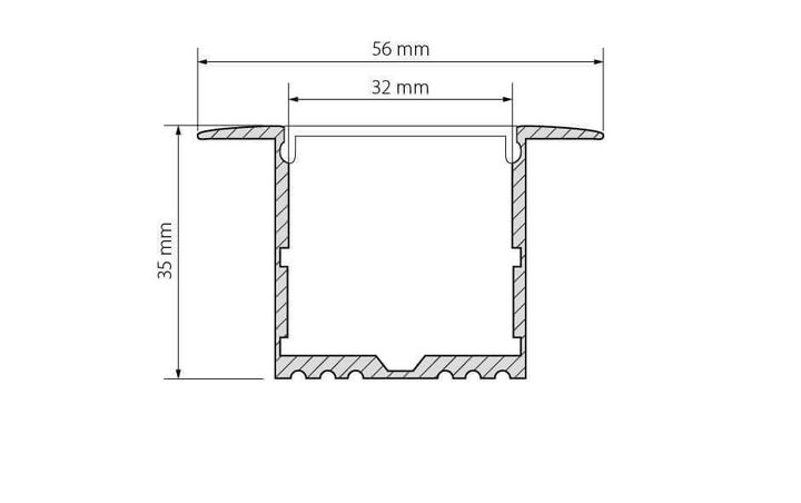 Профиль Arlight ARH-POWER-F-W35-2000 ANOD 016139