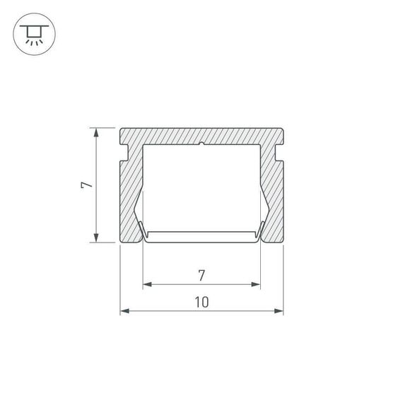 Профиль Arlight PIK-1007-2000 ANOD 023856