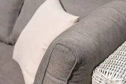 "Лунго" трансформирующаяся лаунж-зона из искусственного ротанга, цвет бежевый