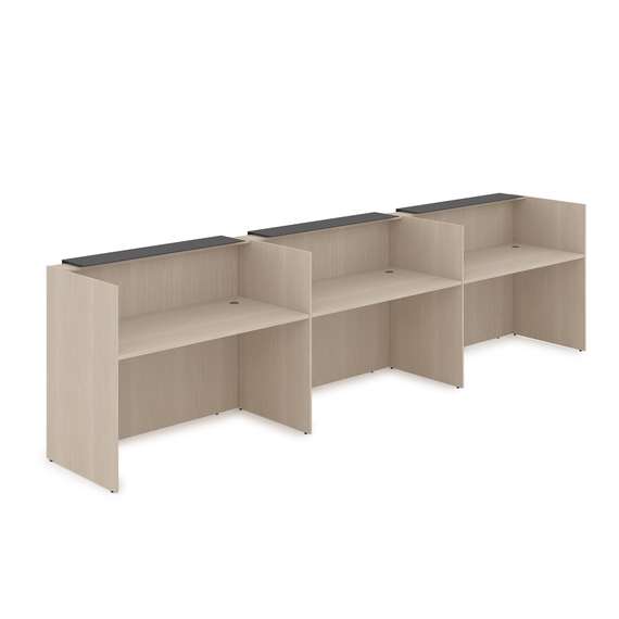 1КР-КЛ.003.1 Комплект Ресепшн с фартуком HPL (4264*750*1149) (с подсветкой)