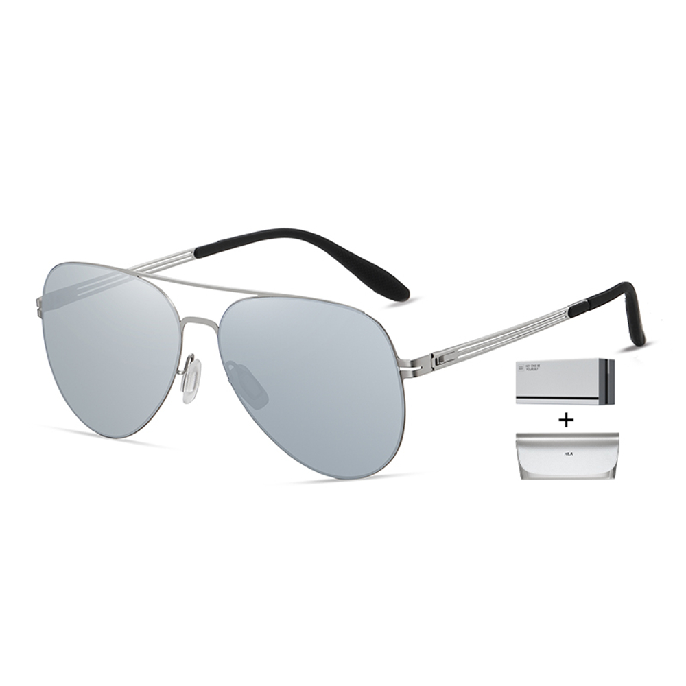 HLA Stainless Steel Aviator Sunglasses Men"s