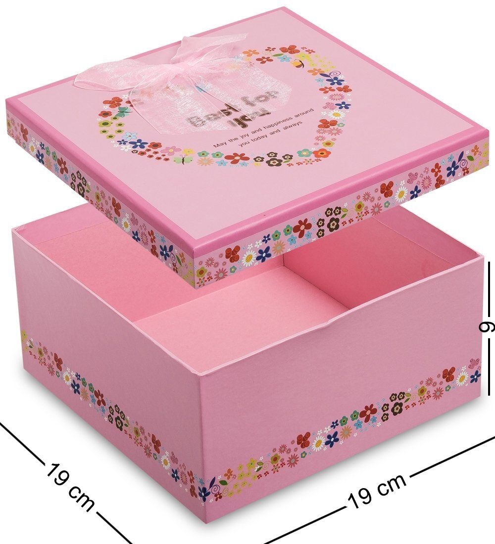 WG-29/3-A Коробка подарочная «Квадрат» цв.розовый