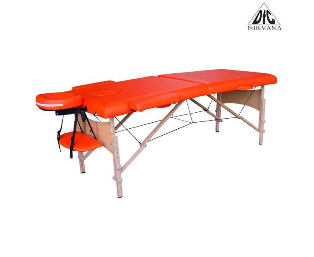 Массажный стол DFC NIRVANA, Relax, дерев. ножки, цвет оранжевый (Orange) TS20111_OR