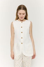 Жилет удлиненный изо льна