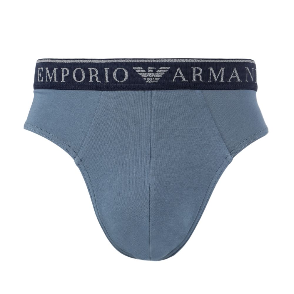 Набор мужских трусов брифов 2в1 (серый, серо-голубой) Emporio Armani 111733_4F720 15349