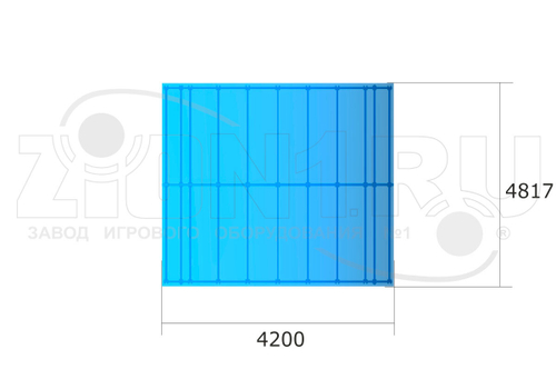 Навес для тренажеров 4800х4200х3100