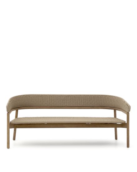 Диван 3-х местный Arinella из акации с натуральной отделкой и бежевой веревкой La Forma Испания