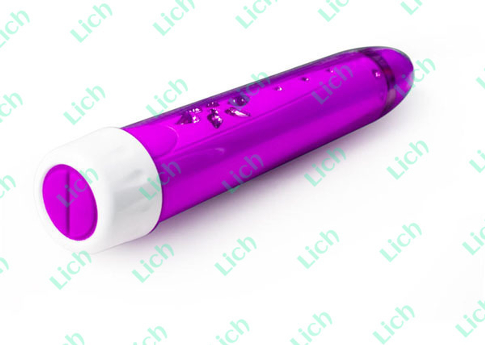 Лиловый вибромассажер Cristal 6x Amethyst, 18 см