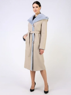 Дубленка зимняя натуральная с капюшоном