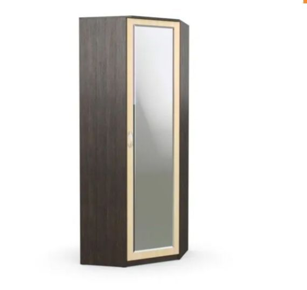 Шкаф угловой Дуэт Люкс с зеркалом венге/дуб