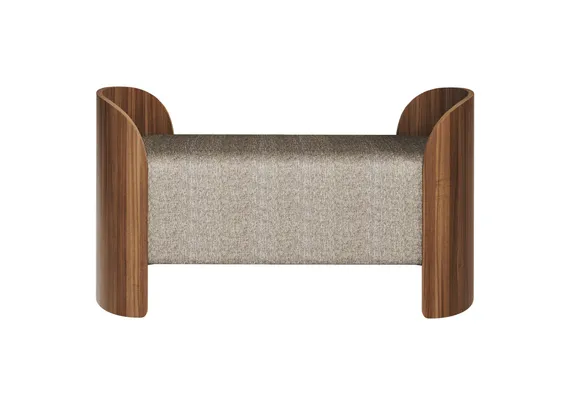 Банкетка Lagom 2 120 см (коричневый рогожка, орех)