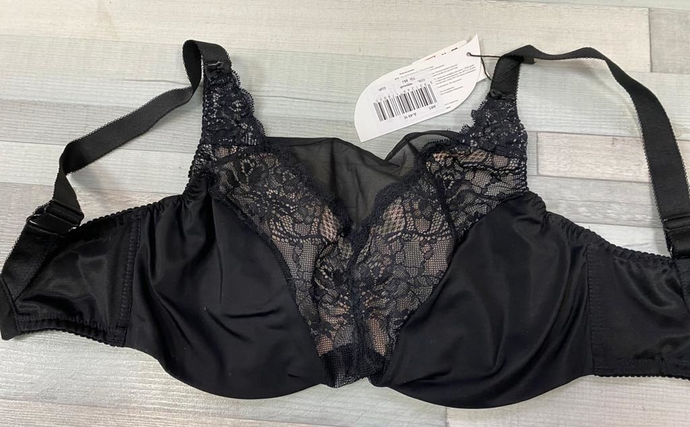 Бюстгальтер-топ plus size на косточках (Размер: 75J) (Цвет: черный)