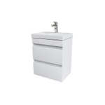 Тумба с умывальником подвесная с ящиками IDDIS Zodiac, белая, 50 см, ZOD5CB0i95K