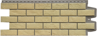 Фасадная панель "Состаренный Кирпич Элит" - Ваниль
