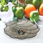 Тарелка пластиковая «Ракушка» 22*23,5см кофейная