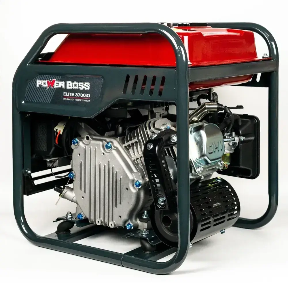 Генератор Инверторный Power Boss ELITE 3700iO, 3.7 кВт 223 см3, 7л объем топливного бака, ручной стартер, розетки 2х230 В/16 А, выход постоянного тока USB 5В, эко режим, 102002