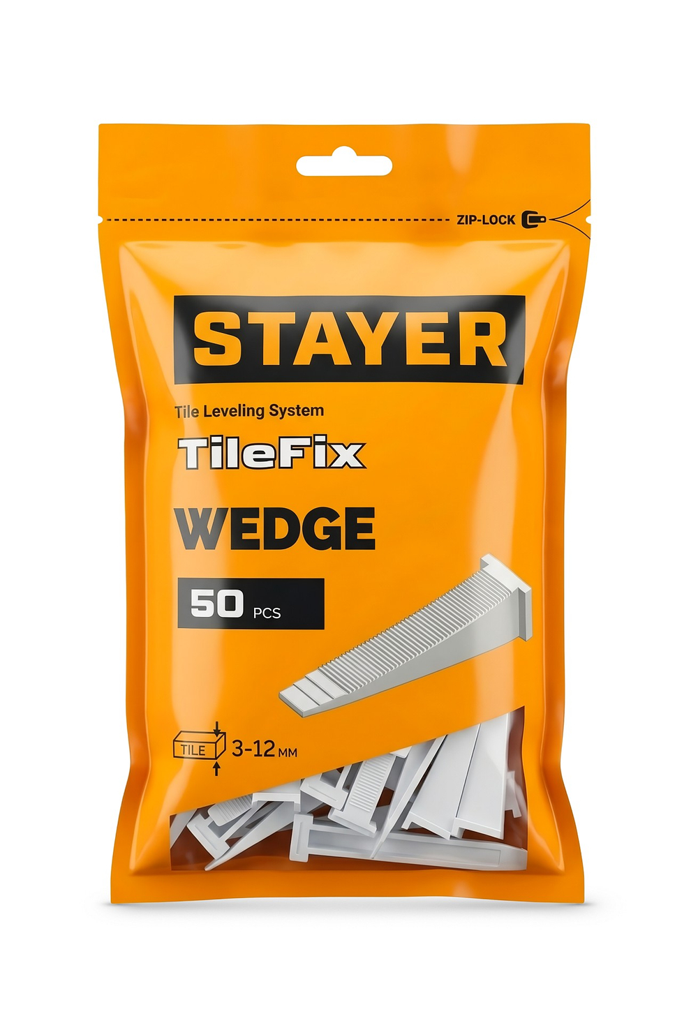 STAYER СВП TileFix, клин 50 шт, система выравнивания плитки ″ворота″ (33848-50)
