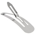 Заколки для волос НАБОР 10 шт., 5 см, клик-клак, глянцевый, серебристый, MONTE VITA, 457079