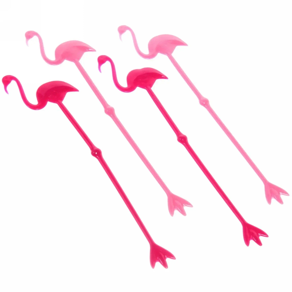 Палочка для коктейля в наборе 4шт «Фламинго»