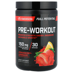 Swanson, Full Potential Pre-Workout, предтренировочный комплекс, с клубникой и лимонадом, 360 г (12,7 унции)