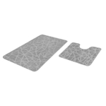 Набор ковриков д/ванной  Shahintex PP 60*100+60*50 серый (01)