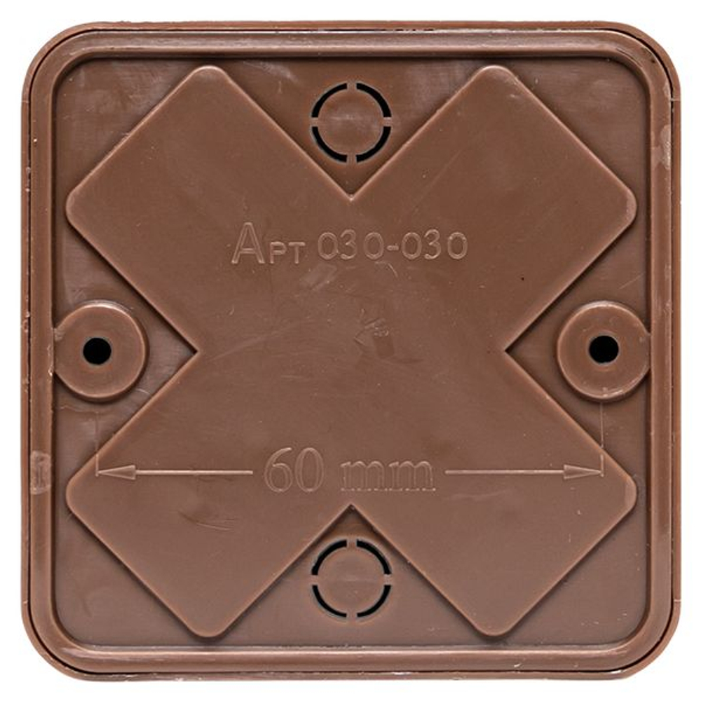 Коробка разветвительная KMP-030-030 (75x75x26) тёмн. дер. EKF PROxima (52.00 шт.)