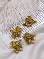 Пуговицы золотистые в форме облака с подвесками