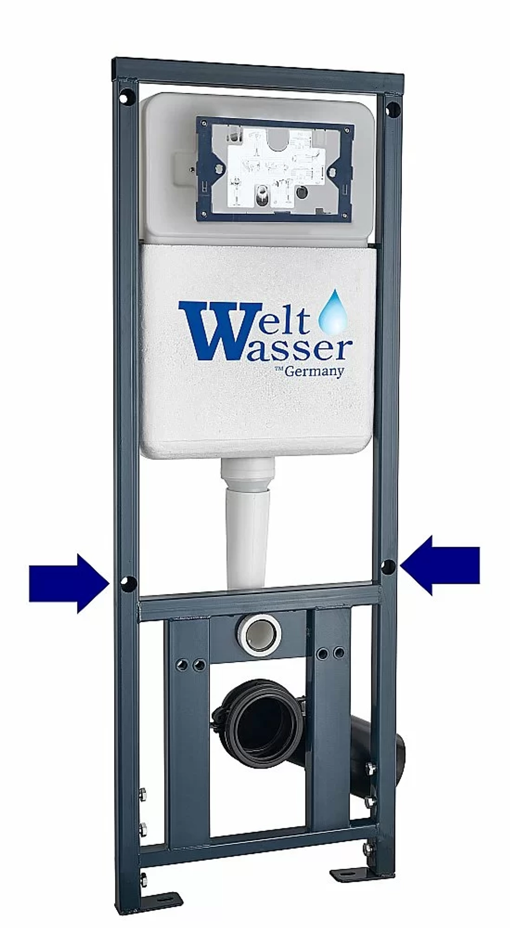 Унитаз с инсталляцией WeltWasser MARBERG 410 + SALZBACH 043 MT-GR + MAR 410 RD MT-BL