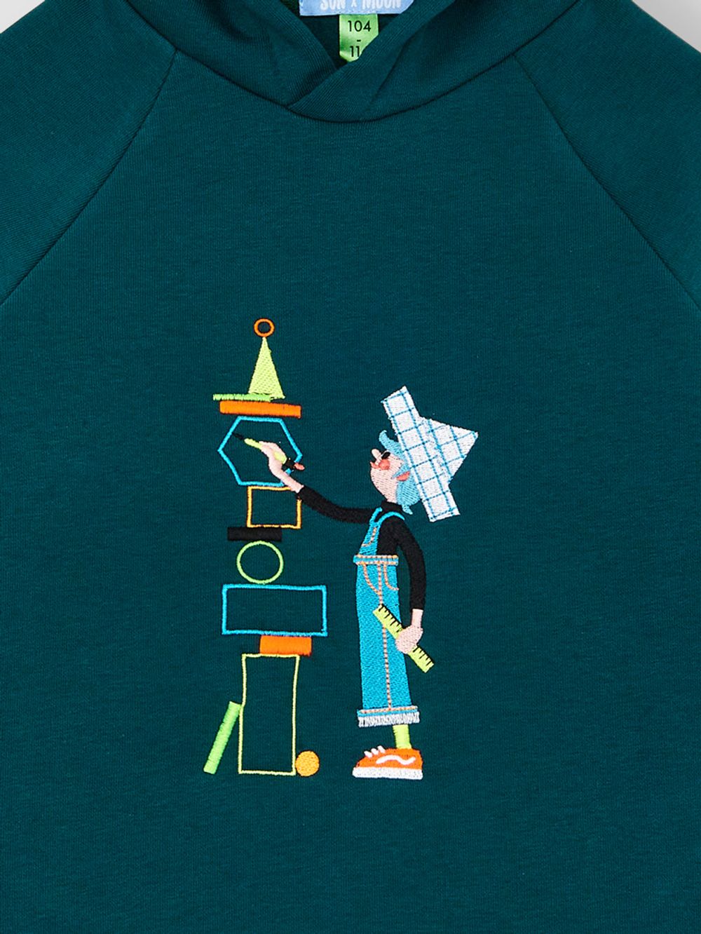 Худи темный изумруд АРХИТЕКТОР