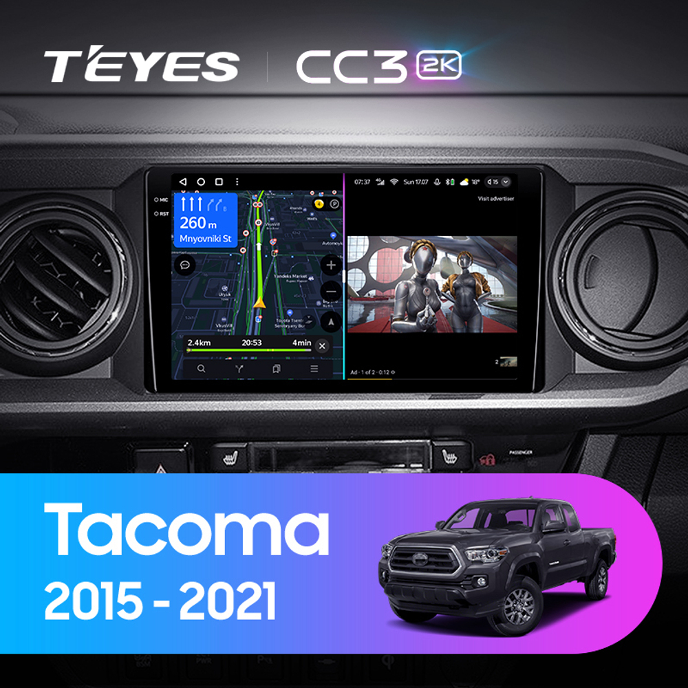 Teyes CC3 2K 9"для Toyota Tacoma N300 2015-2021