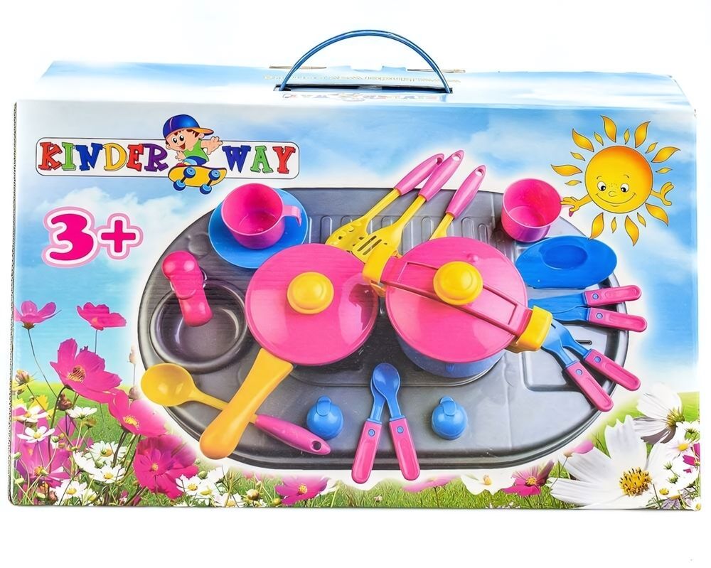 Посуда ЕВА 17 предм. с плитой (KINDER WAY)