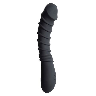 Черный вибромассажер Appetency Wild Ribbed Vibe - 21,5 см. (Цвет: черный)