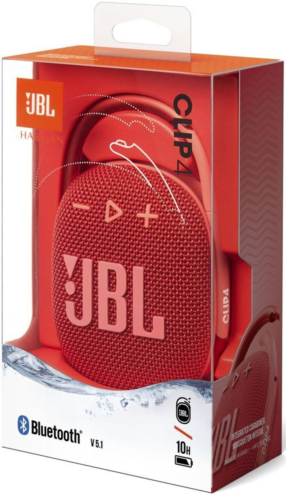 Акустическая система JBL Clip 4, JBLCLIP4RED красная