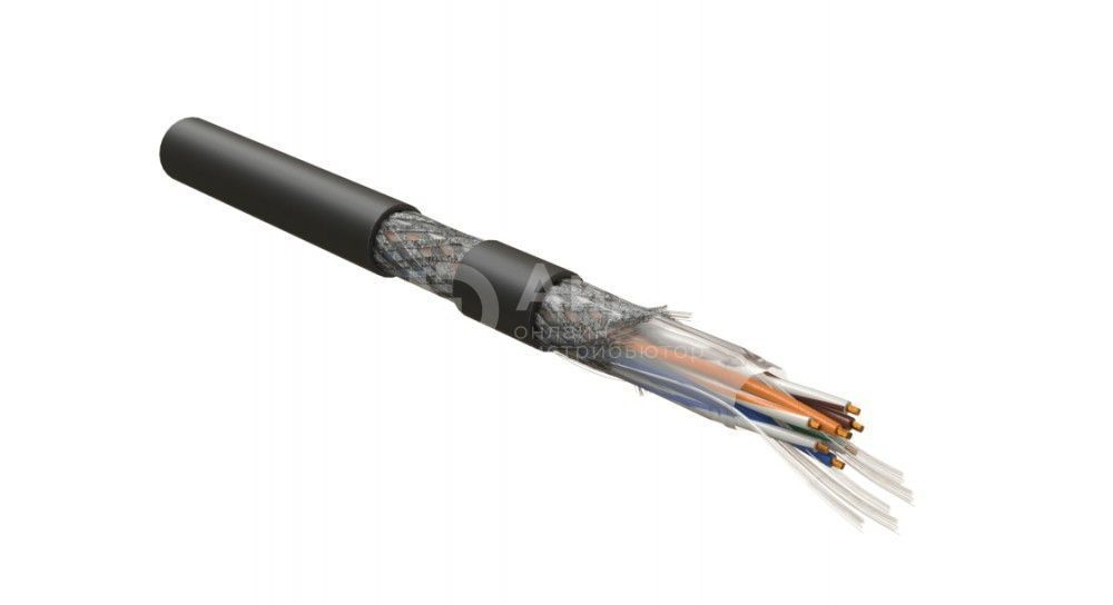 Кабель интерфейсный промышленный Hyperline ISUTP4-C5E-P26/30-PVC-BK