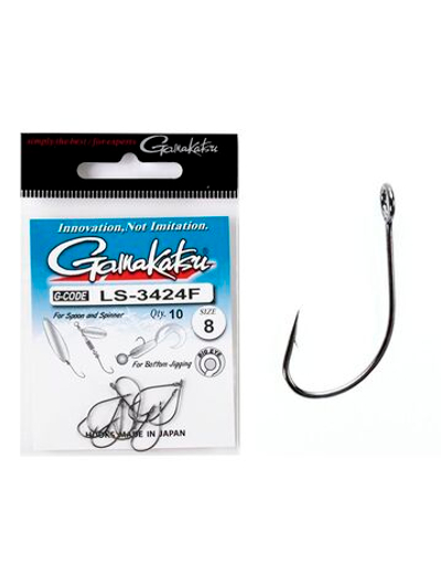 Крючки Gamakatsu LS-3424F NEW LABEL HOOKS BLACK размер 08 (упк.8шт.)